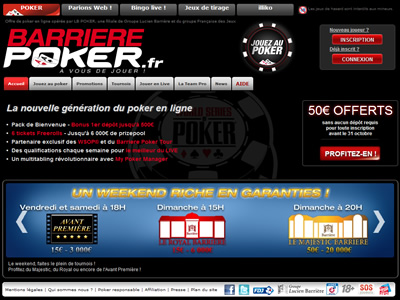 Barrire Poker - Site lgal en France