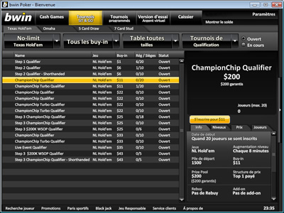 Logiciel Bwin Poker